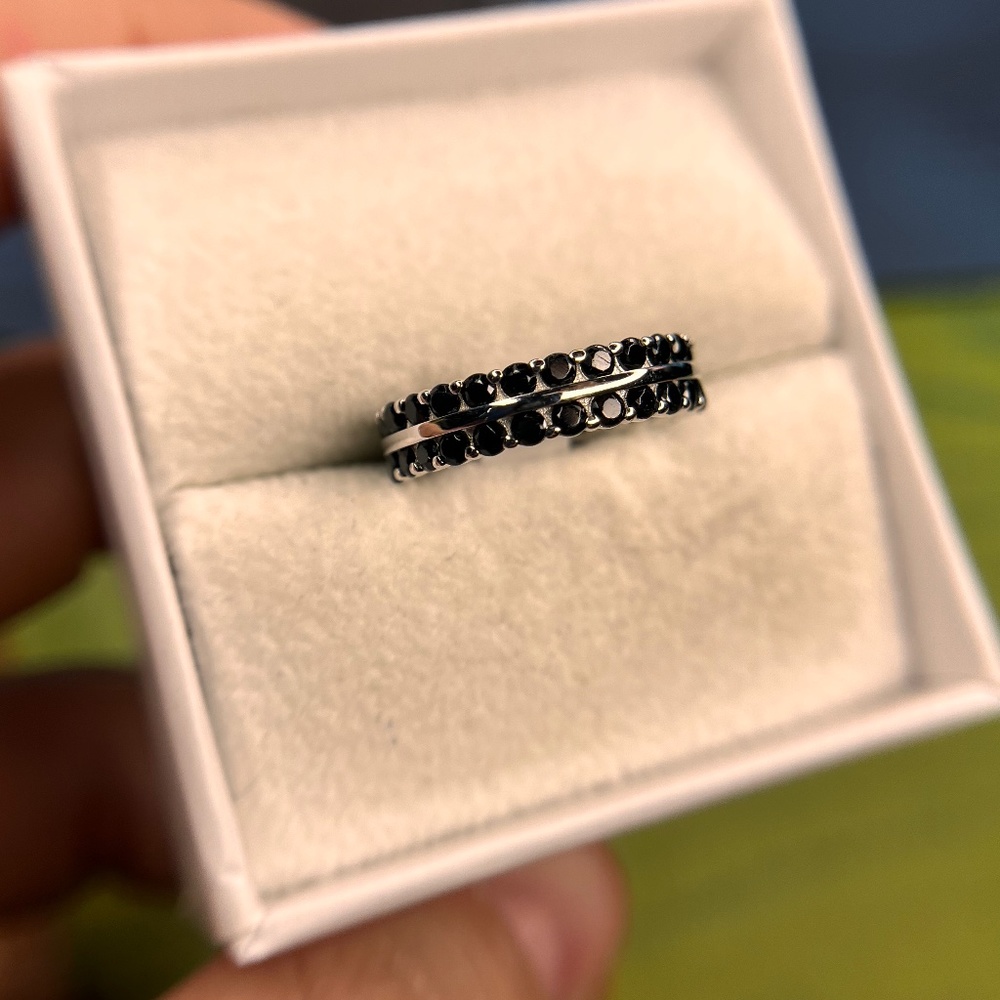 Bomb Party The Sterling Club Black Onyx Cubic Zirconia + .925 Solid Sterling SIl